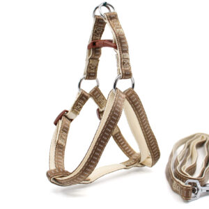 Vsepropejska Fugas postroj pro psa s vodítkem Barva: Hnědá, Obvod hrudníku: 36 – 55 cm