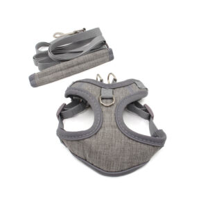 Vsepropejska Havi postroj pro psa s vodítkem Barva: Šedá, Obvod hrudníku: 29 – 37 cm