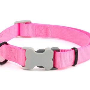 Vsepropejska Nimi obojek pro psa | 23 – 63 cm Barva: Růžová, Obvod krku: 37 – 54 cm, Šířka: 2 cm
