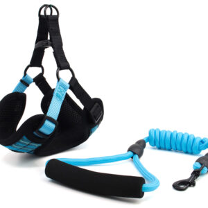 Vsepropejska Cruel postroj pro psa s vodítkem | 31 – 55 cm Barva: Modrá, Obvod hrudníku: 37 – 55 cm