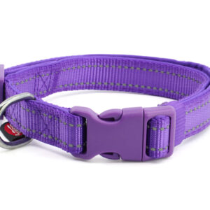 Vsepropejska Blanka obojek s podšívkou pro psa | 21 – 54 cm Barva: Fialová, Obvod krku: 26 – 43 cm, Šířka: 1,5 cm