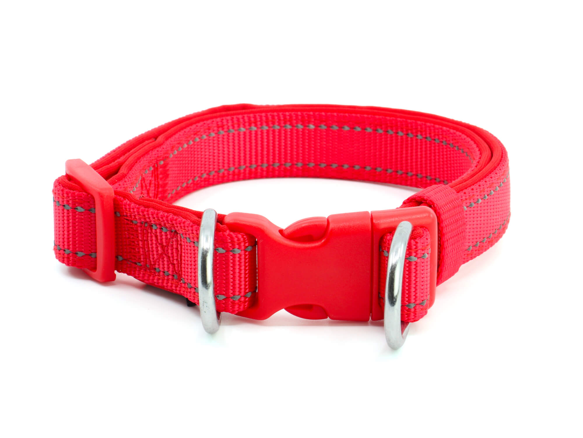 Vsepropejska Blanka obojek s podšívkou pro psa | 21 - 54 cm Barva: Červená, Obvod krku: 30 - 54 cm, Šířka: 2,5 cm Vsepropejska Blanka obojek s podšívkou pro psa | 21 - 54 cm Barva: Červená, Obvod krku: 30 - 54 cm, Šířka: 2,5 cm
