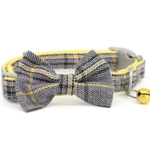 Vsepropejska Blodwin obojek s motýlek pro psa | 19 – 37 cm Barva: Žlutá, Obvod krku: 26 – 37 cm, Šířka: 1,5 cm