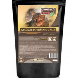 Ultra prémiové granule pro kočky SlovakiaFarma Mačacie pokušenie – 37/18 – 1 kg