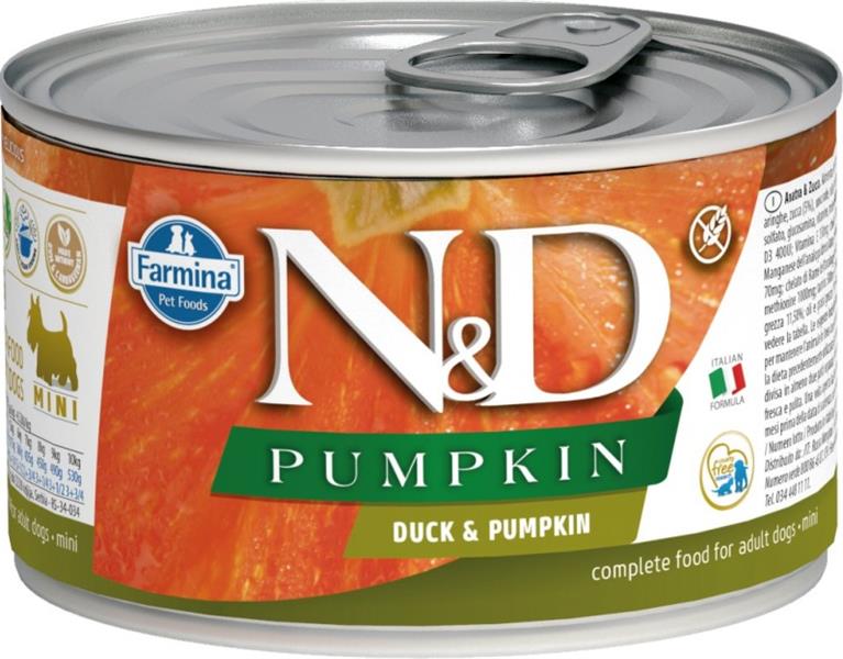 N&D PUMPKIN Dog konz. Duck & Pumpkin Mini 140 g N&D PUMPKIN Dog konz. Duck & Pumpkin Mini 140 g