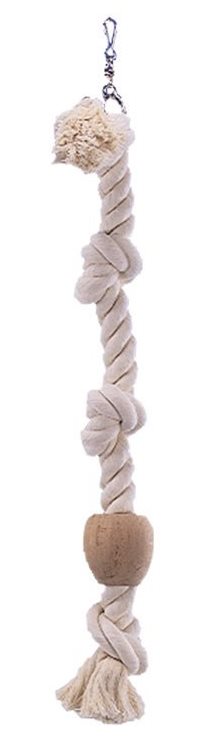 Nobby závěsné bavlněné lano se 3 uzly 67cm Nobby závěsné bavlněné lano se 3 uzly 67cm