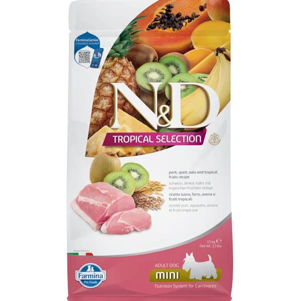 N&D TROPICAL SELECTION Dog LG Pork Adult Mini 1,5 kg N&D TROPICAL SELECTION Dog LG Pork Adult Mini 1,5 kg