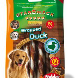 Nobby StarSnack BBQ Wrapped Duck bůvolí tyčinka s kachnou 70g