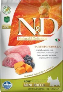 N&D PUMPKIN Dog GF Wild Boar & Apple Adult Mini 7 kg
