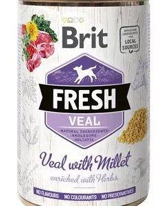 Brit Fresh Dog konz Veal with Millet 400g