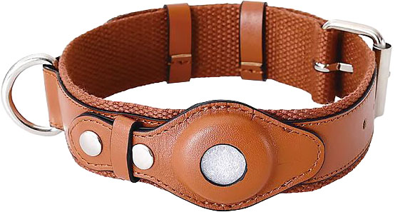 Petify Kožený obojek pro psa Buddy s pouzdrem na AirTag hnědý Velikost: S Petify Kožený obojek pro psa Buddy s pouzdrem na AirTag hnědý Velikost: S