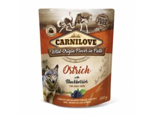 Carnilove Dog Pouch Paté Ostrich with Blackberries 300 g
