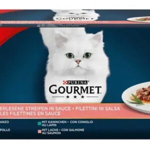 Gourmet Perle hovězí, kuřecí, králičí a losos 60 x 85 g