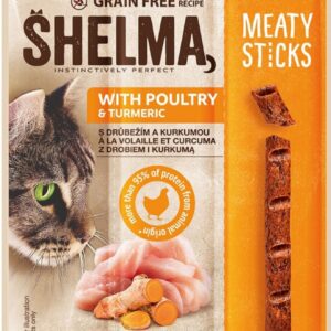 Shelma Sticks s drůbežím a kurkumou GF 15 g