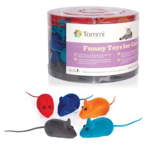 Hračky pro kočky - semišová myška mix barev