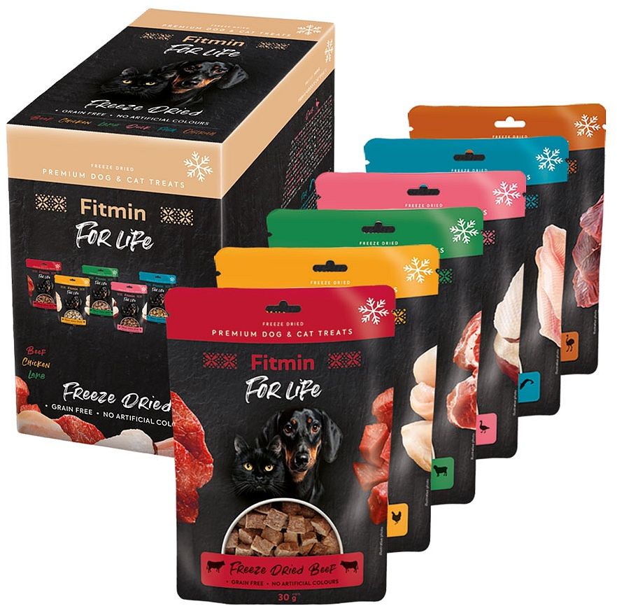 Fitmin For Life Mrazem sušené pamlsky multipack 6x30g