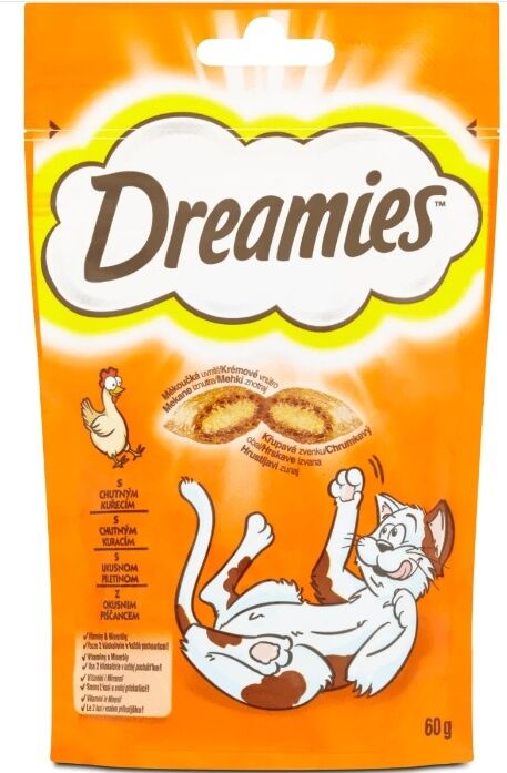 Dreamies kočka pochoutka s kuřecím 60g Dreamies kočka pochoutka s kuřecím 60g