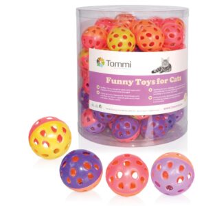 Hračky pro kočky - jingle míček 2barevný, 4cm, tubus 60ks