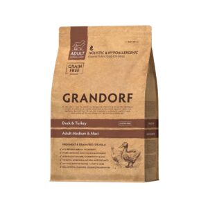 Grandorf granule pro psy Adult Medium & Maxi - Kachna a krocan  3kg