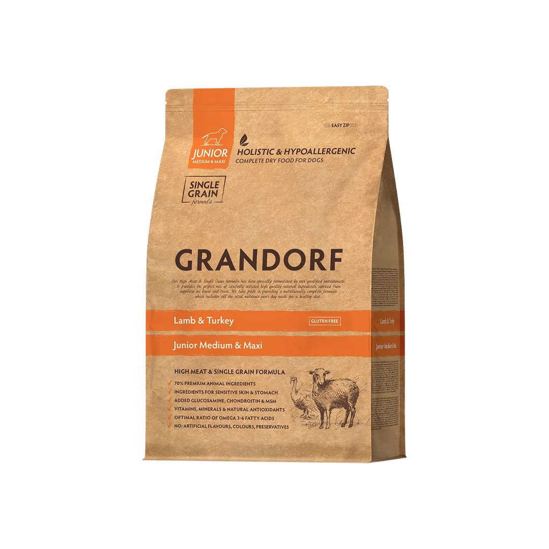 Grandorf granule pro psy Junior Medium & Maxi - Jehně a krocan 1kg Grandorf granule pro psy Junior Medium & Maxi - Jehně a krocan 1kg