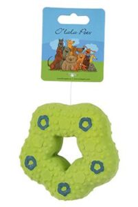 KING STYLE Hračka pes Donut pískací 9cm latex mix barev 1ks