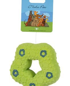 KING STYLE Hračka pes Donut pískací 9cm latex mix barev 1ks