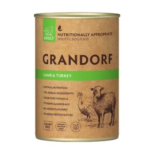 Grandorf konzerva pro psy Adult Jehně a krocan 400g