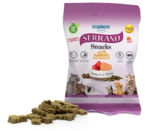 Serrano Snack Cat AntiHairball Salmon & Tuna 50 g
