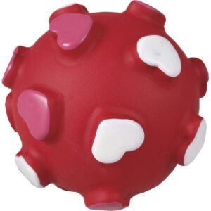 Míček se srdíčky malý - hračky pro psy, průměr 5,5cm