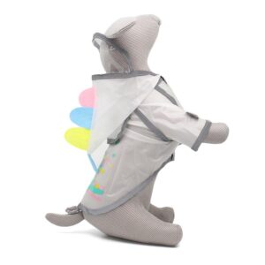 Vsepropejska Silva pláštěnka pro psa Barva: Bílá, Délka zad (cm): 30, Obvod hrudníku: 34 – 38 cm