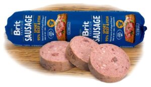 NEW Brit sausage beef & fish Sport formula 800g