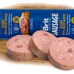 NEW Brit sausage beef & fish Sport formula 800g