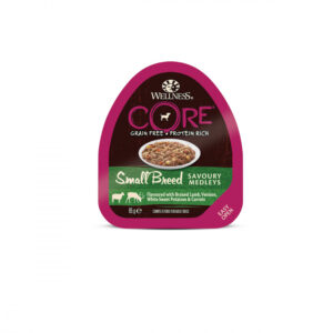 Wellness CORE Small Breed Savoury Medleys Flavoured with Braised Lamb, Venison, White Sweet Potatoes & Carrots 85g