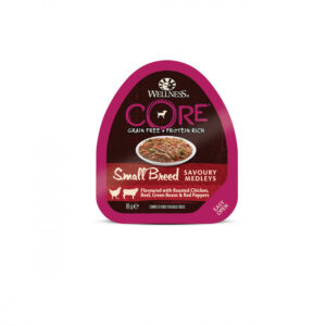 Wellness CORE Small Breed Savoury Medleys Flavoured with Roasted Chicken, Beef, Green Beans & Red Peppers 85g