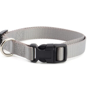 Vsepropejska Zuky nylonový obojek pro psa | 18 – 52 cm Barva: Šedá, Obvod krku: 34 – 52 cm