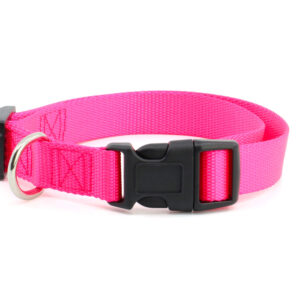 Vsepropejska Zuky nylonový obojek pro psa | 18 – 52 cm Barva: Růžová, Obvod krku: 30 – 50 cm