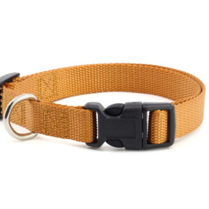 Vsepropejska Zuky nylonový obojek pro psa | 18 – 52 cm Barva: Hnědá, Obvod krku: 30 – 50 cm