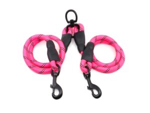 Vsepropejska Fera rozdvojka 75 cm na vodítko pro psa Barva: Růžová, Šířka: 0,8 cm