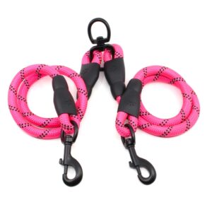 Vsepropejska Fera rozdvojka 75 cm na vodítko pro psa Barva: Růžová, Šířka: 1 cm