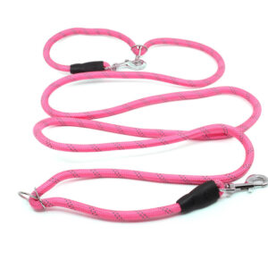 Vsepropejska Lasky přepínací vodítko pro psa | 270 cm Barva: Světle-růžová, Délka vodítka: 270 cm