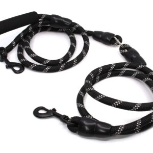 Vsepropejska Moris přepínací vodítko pro psa | 240 cm Barva: Černá, Šířka vodítka: 0,8 cm