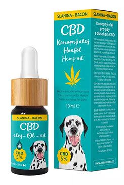 CBD olej pro psy 5%, příchuť slanina 10ml CBD olej pro psy 5%, příchuť slanina 10ml