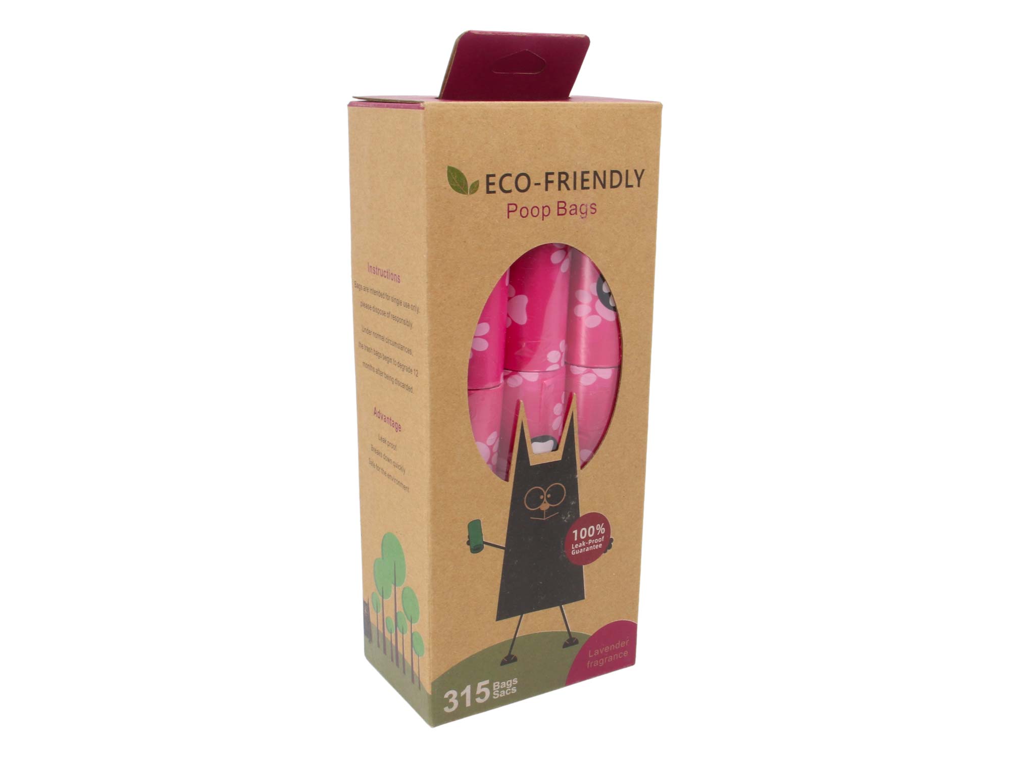 Vsepropejska Eco sáčky na psí exkrementy 21 ks Barva: Růžová Vsepropejska Eco sáčky na psí exkrementy 21 ks Barva: Růžová