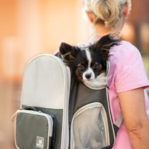 Vsepropejska Silvan batoh pro psa | do 4 Kg Barva: Šedá