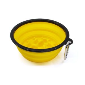 Vsepropejska Sil protihltací cestovní miska pro psa Barva: Žlutá