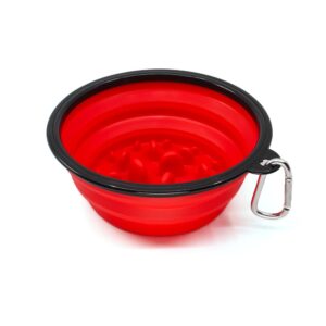 Vsepropejska Sil protihltací cestovní miska pro psa Barva: Červená