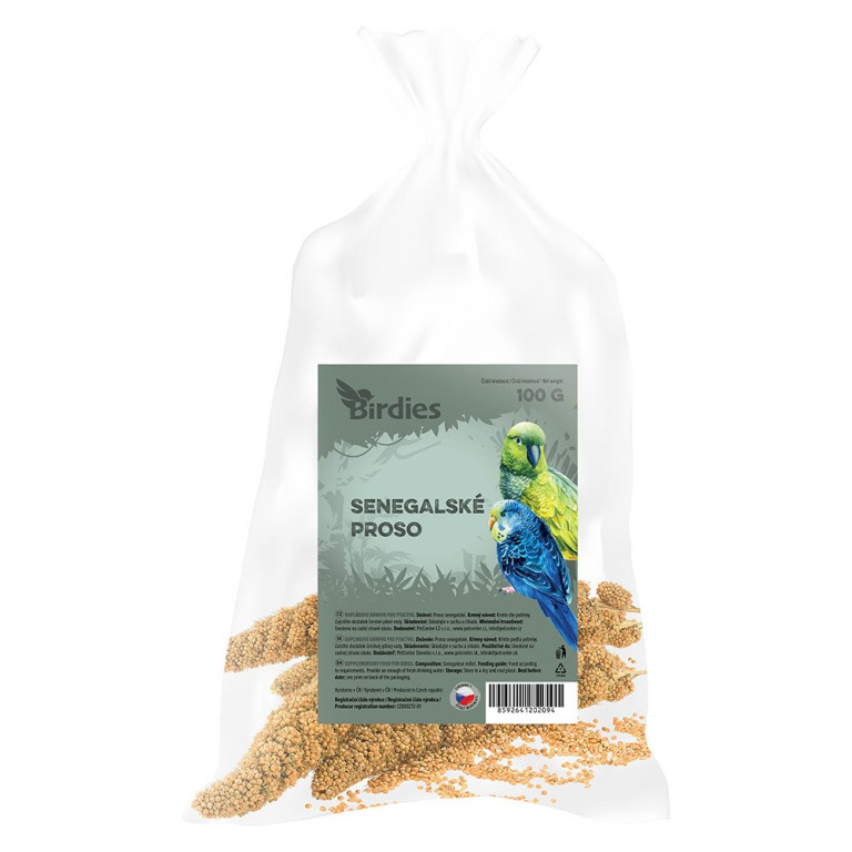 Birdies proso senegalske 100g - poškozený obal Birdies proso senegalske 100g - poškozený obal