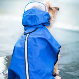 Vsepropejska Zika pláštěnka pro psa Barva: Modrá, Délka zad (cm): 32, Obvod hrudníku: 42 – 46 cm