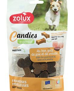 Zolux Pochoutka pes CANDIES Max kost drůbež,játra 150g Zol