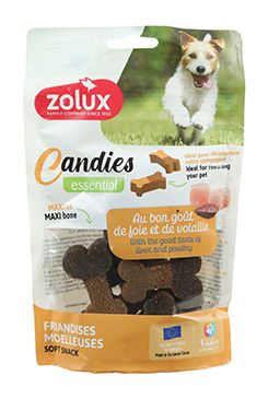 Zolux Pochoutka pes CANDIES Max kost drůbež,játra 150g Zol Zolux Pochoutka pes CANDIES Max kost drůbež,játra 150g Zol